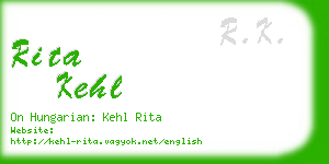 rita kehl business card